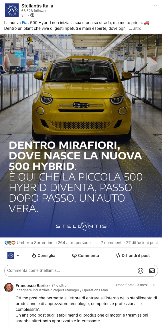 Story Instagram Stellantis Italia